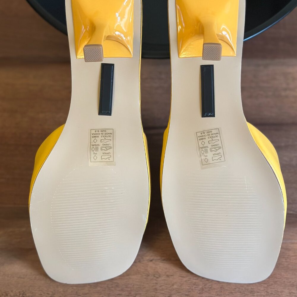 ALEXA WANG Yellow Padded Slide Sandals for Women - Picture 3 of 9